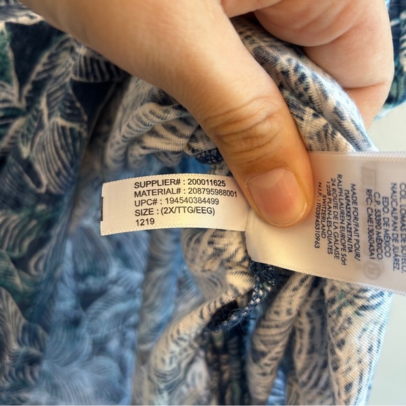 NWT Chaps Leaf Print Top Size 2X - Picture 8 of 8